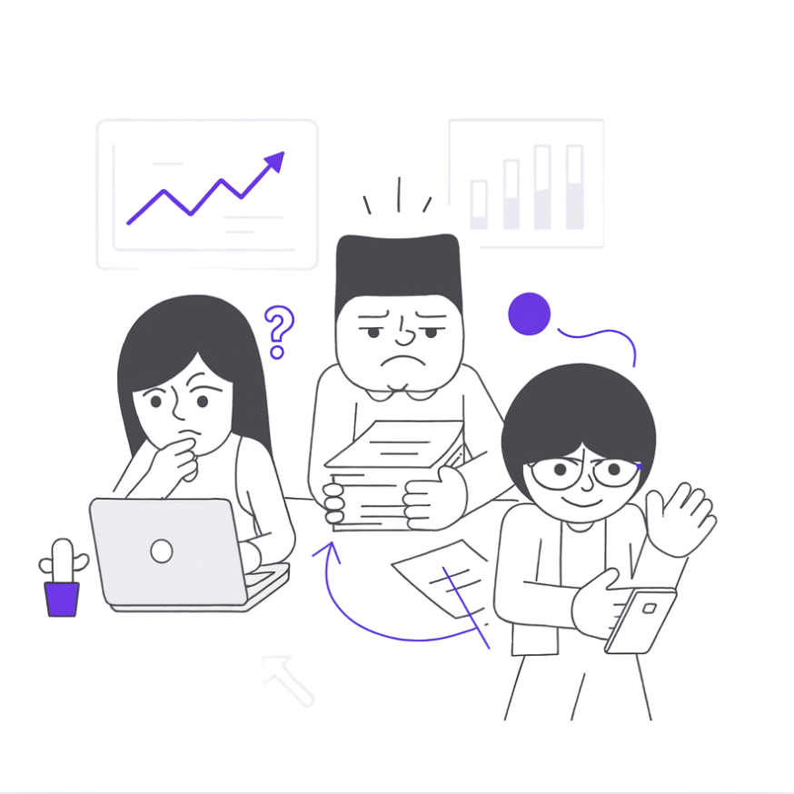 Equipe de agência trabalhando